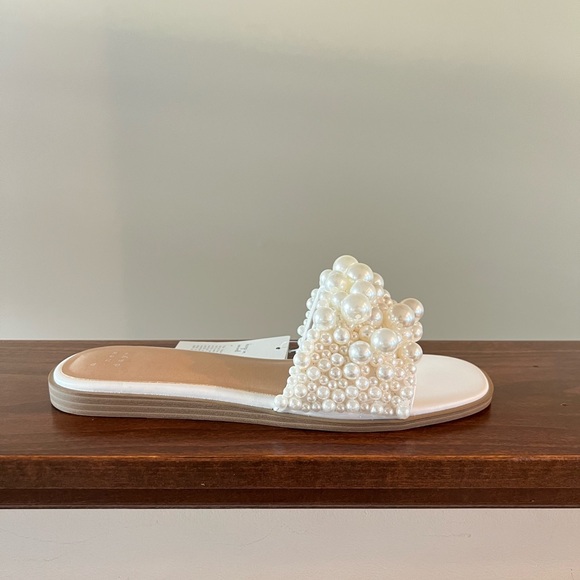 A New Day Women's Sandals with Pearl Accents - Cream - Picture 9 of 9